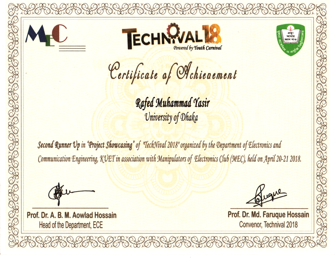 Second runners up, Technival 2018
